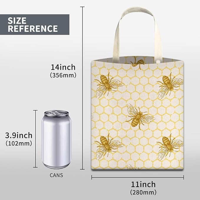 Car Trash Can, Cute Car Trash Bag, Hanging Car Organizer and Storage Bag, Trash Bin for Car Accessories, Vehicle, Travelling, Camping Cute Yellow Bees Honey
