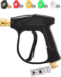 Saker High Pressure Washer Gun with 5 Color Quick Connect Power Washer Sprayer Nozzles,Only Compatible with High-Pressure Water Pipes of M22-14mm Diameter