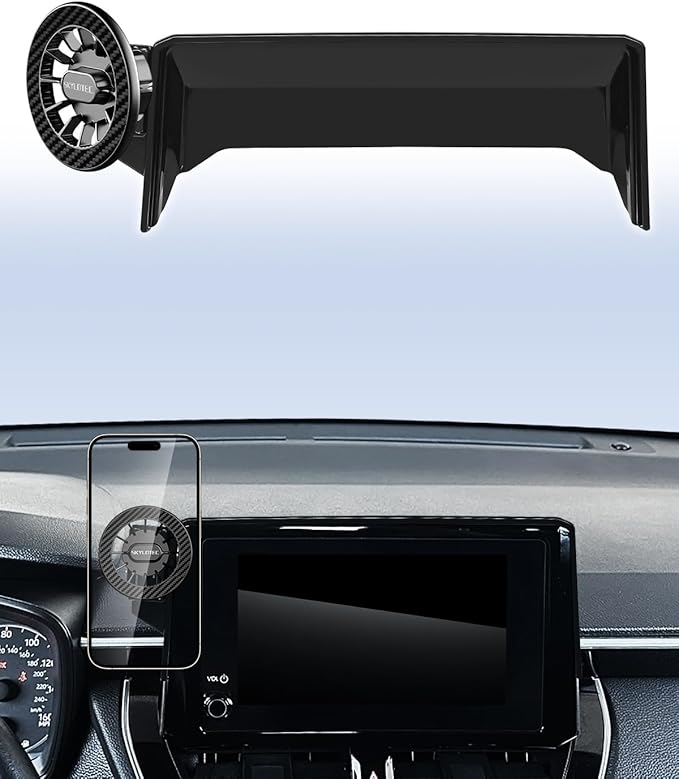 Car Phone Holder for Toyota Corolla/Corolla Hatchback 2019-2026/Corolla Cross 2022-2026 Accessories 8-Inch Screen Fixed Clip, Automobile Cradles Strong Magnetic Phone Mount Compatible with MagSafe