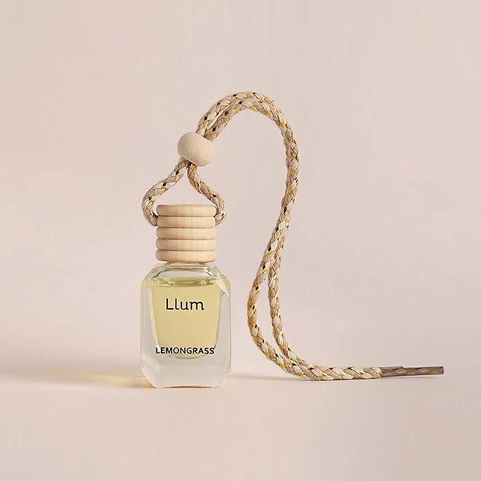 Lemongrass Hanging Car Air Freshener |10ml, 0.34 fl.oz| Luxury, Organic, Toxin-Free, Alcohol-Free, Pet Friendly Perfume|Interior Accessory for fresh Aroma|Long Lasting Fragrance up to 30 Days