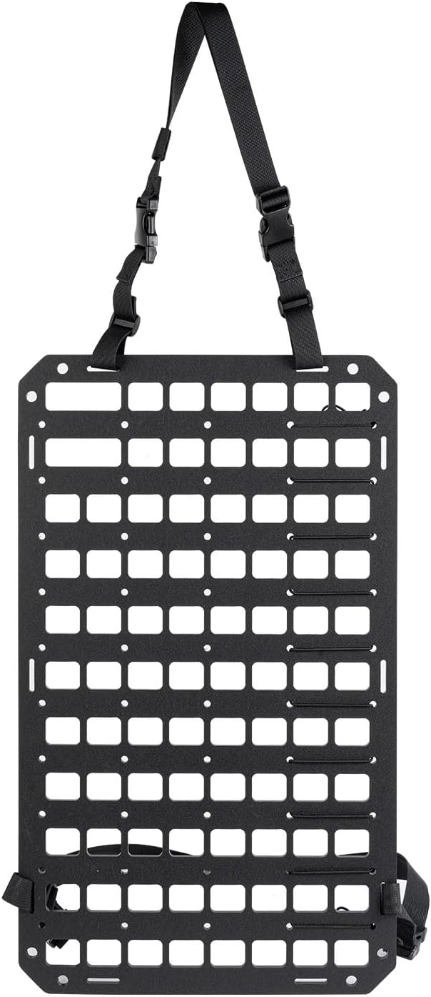 TACNEX Rigid MOLLE Panel for Car Seat Back Organizer Vehicle EDC Tactical Gear Holder Pouch Holster Mount Rack Modular Storage Plate Auto Interior Accessories for Truck Pickup SUV Van