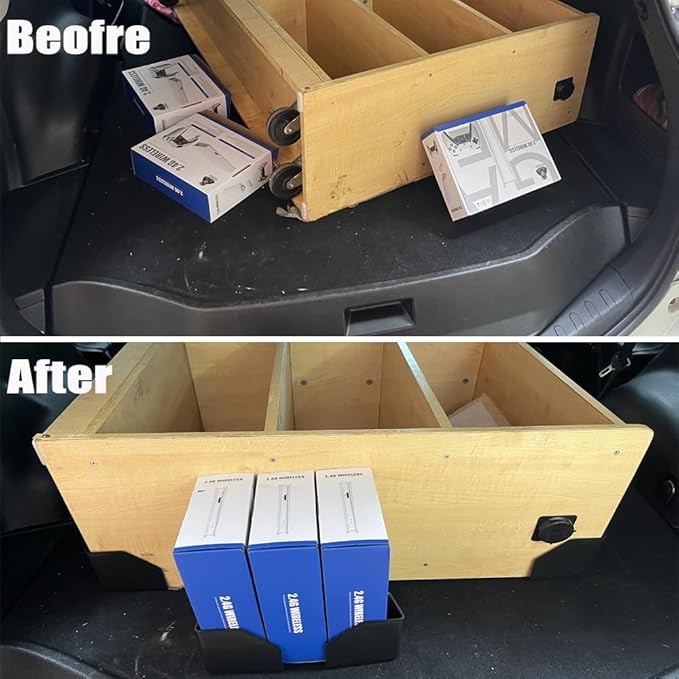 Car Trunk Organizer Blocks, 4 pack of Multipurpose Car Storage Organizer Blocks, Trunk Divider with Large Size Non-slide Bottom, Available to Wool Carpet (4.7'')