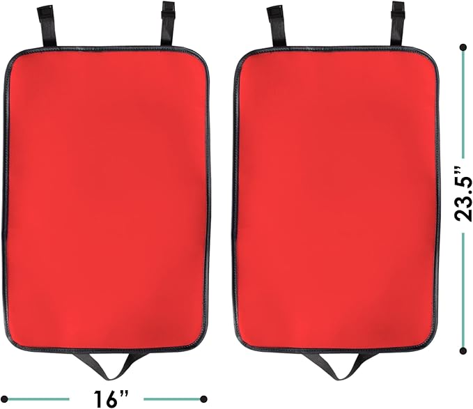 FH Group Faux Leather Back Seat Kick Protectors, Heavy Duty Car Kick Mats for Kids –2-Pack Back Seat Protector for Driver and Passenger Seat, Waterproof Protection from Dirt,Mud,Easy to Clean