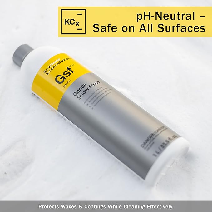KOCHCHEMIE Gentle Snow Foam - pH Neutral Pre-Cleaning; Works With Foam Cannons & Sprayers; Manual Washing Shampoo; Safe on Existing Wax & Sealed Surfaces; Unique Cherry Fragrance (1 Liter)