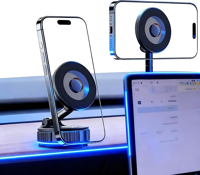 RayLink for MagSafe Car Phone Holder [120LB Suction & 2800gf Magnet] 360° Adjustable for Magnetic Phone Mount Compatible for iPhone 17/16/15/14/13/12 Series