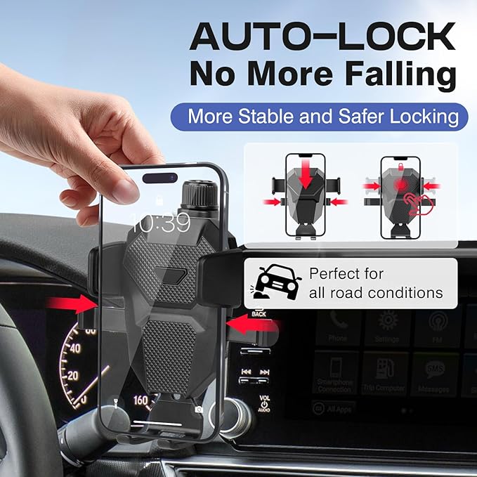 Car Phone Holder for Honda Accord 2018-2022 Accessories,Adjustable GPS Accord Phone Mount for 8-inch Screen,Hands-Free Ultra Stable Phone Stand for All Phones