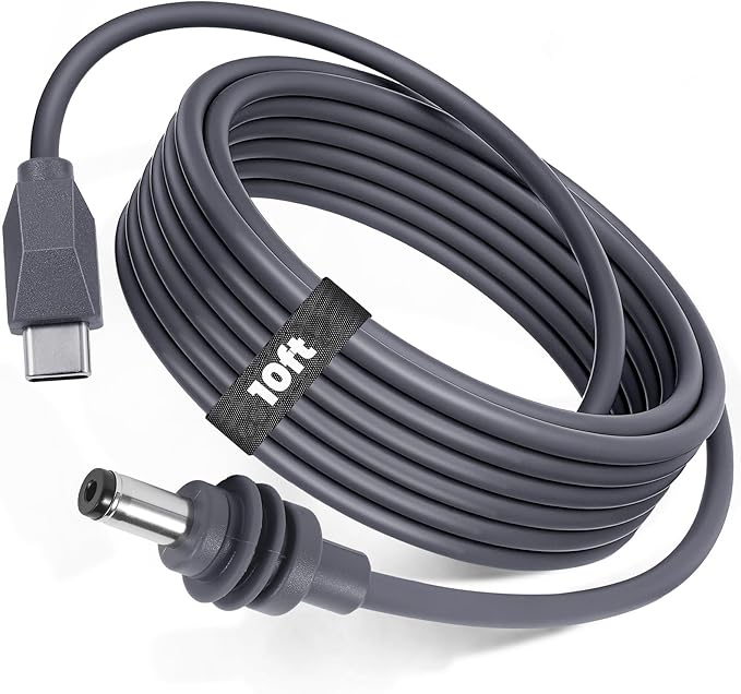 Starlink Mini USB C to DC Power Cable, Compatible with 65W+ Power Bank and PD Charger, Starlink Mini Cable USB Type-C to DC Cord, 18AWG Waterproof, Plug and Play for Outdoor Camping Travel (10FT/3M)