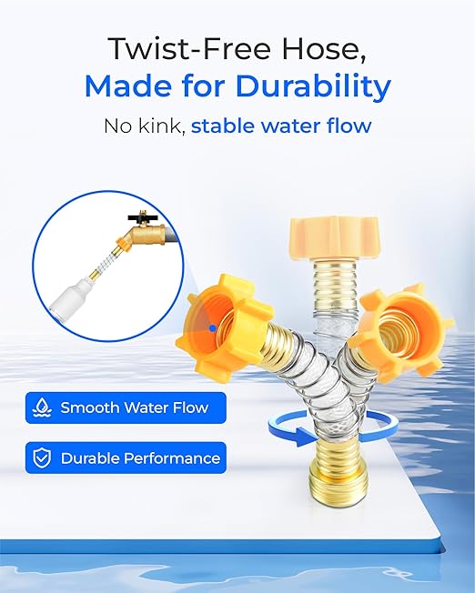 Waterdrop Hard Water Filter for Hose Car Wash, Water Deionizer for Car Washing, Window, Boat, Marine, Motorcycle, Yard Cleaning, Wash Spot Free, 2 Pack with Hose Protector