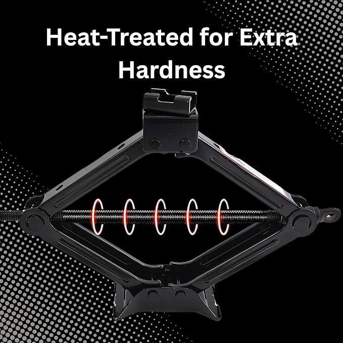 Scissor Car Lift Jack 2 Ton (4409 lbs) for Sedans, MPVs & SUVs, Compact Portable Kit Vehicle Roadside Emergency Tool Tire Change with Ratchet Wrench (2T)