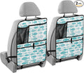 2 Pack Backseat Car Organizer with Storage Pockets Seat Back Organizers for Kids Kick Mats Backseat Protector Automotive Blue Fish