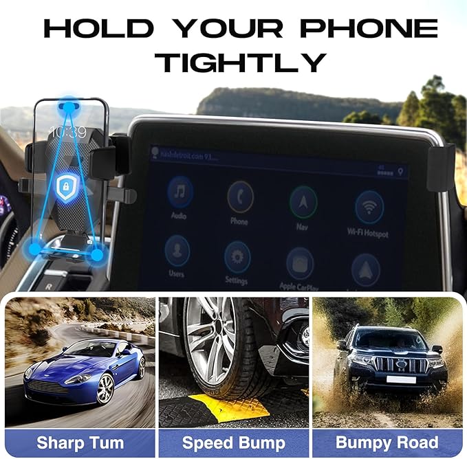 Car Phone Holder for Chevrolet Suburban 2021-2024 Accessories,Adjustable GPS Suburban Phone Mount ONLY for 10.2-inch Screen,Hands-Free Ultra Stable Phone Stand for All Phones