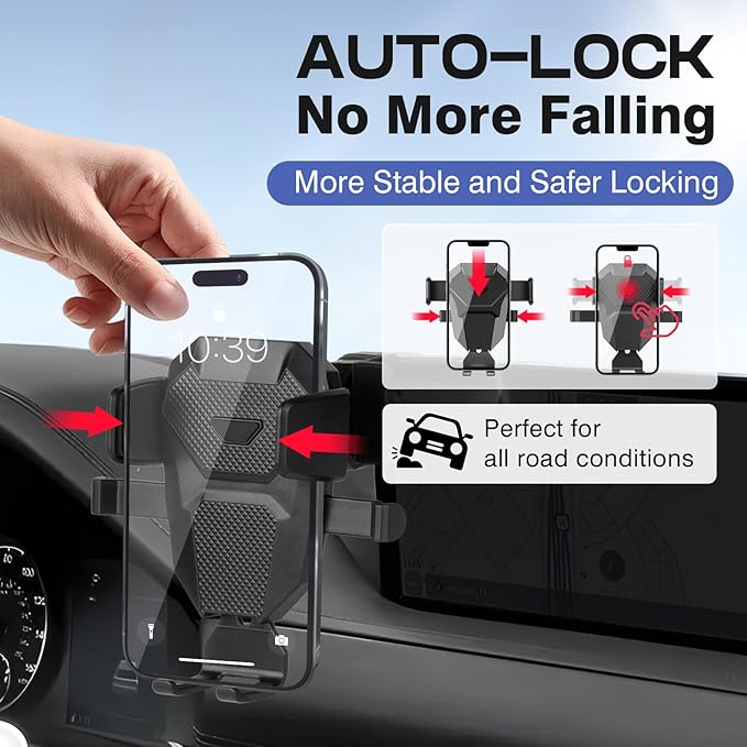 Car Phone Holder for 2021-2025 Genesis GV80 Accessories,Adjustable GPS GV80 Phone Mount for 10.25-inch Screen,Hands-Free Ultra Stable Air Vent Phone Stand