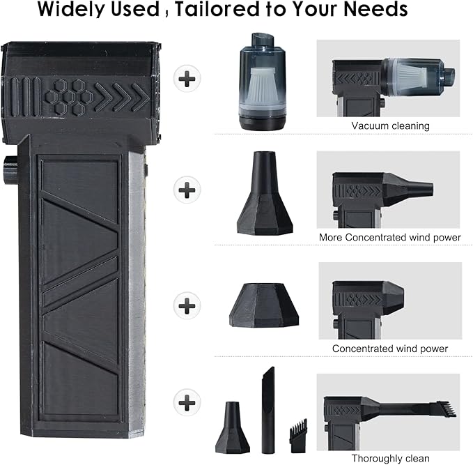 Jet Dry Blower, High-Speed Electric Air Duster for Car Drying & Dust Cleaning, 120,000 RPM Mini Jet Blower with Adjustable Speed for Vehicle, BBQ & Outdoor Use