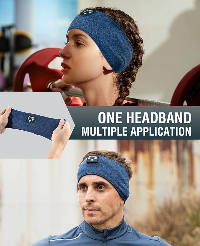 Perytong Sleep Headphones Wireless, Bluetooth Sports Headband Headphones with Ultra-Thin HD Stereo Speakers Perfect for Sleeping,Workout,Jogging,Yoga,Insomnia, Air Travel, Meditation (Deep Teal)