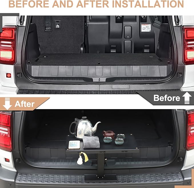 Trunk Storage Rack Table Compatible with Toyota Land Cruiser 250 Prado LC250 J250 2024 2025, Car Modular Storage Panel Foldable Interior Accessories