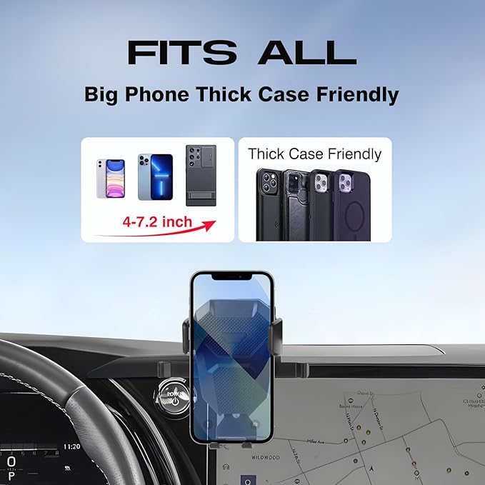 Car Phone Holder for Lexus RX 2023-2025 Accessories,Adjustable GPS RX Phone Mount for 14-inch Screen,Hands-Free Ultra Stable Phone Stand for All Phones