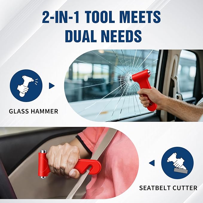 XOOL Car Emergency Kit with Jumper Cables, First Aid Kit, Tow Strap & Tool Set – 88PCS Roadside Safety Kit for Cars, Trucks & SUVs