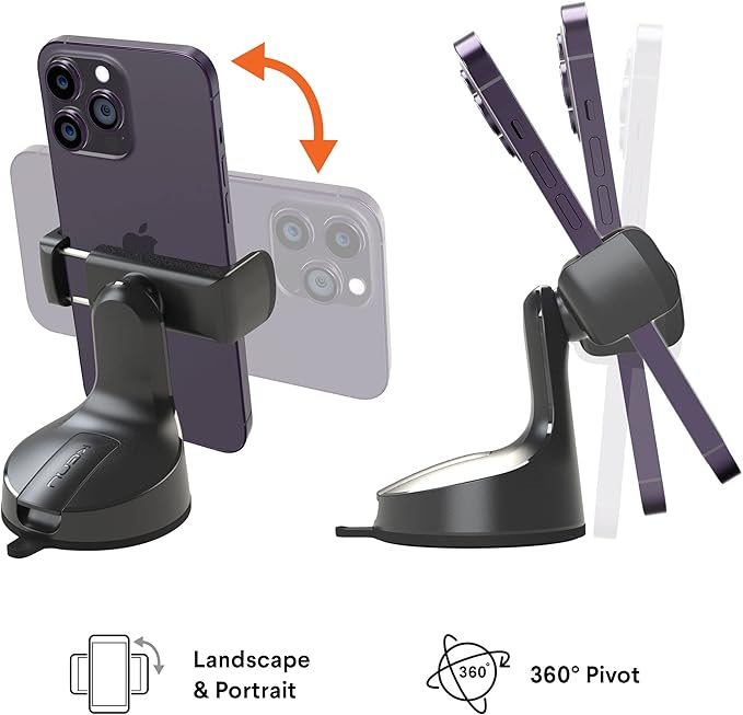 Kenu Airbase Ultra with Insta-Grip tech | Universal Smartphone Car Mount for Dashboard, Windshield, Desk Phone Stand Works with All iPhone, Android, Pixel, Samsung, LG, Huawei, Xiaomi, Oppo, OnePlus