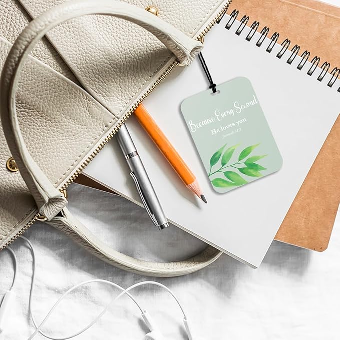 4Pcs Green Christian Car Air Freshener Hanging Bible Verse Car Accessories Gifts for Women Men Cute Religious Air Freshener for Interior Car Mirror Home Wardrobe Decor