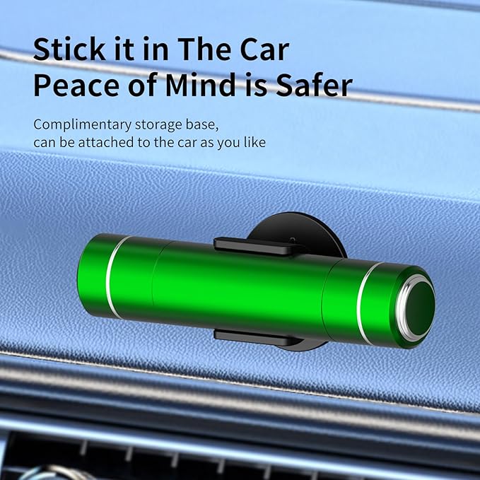 HHXS Car Glass Breaker and Seatbelt Cutter 4 Pack,Car Window Breaker Tool,Portable Car Safety Hammer Escape Hammer with Tempered Glass Sample Universal Safe Hammer Emergency Hammer for Car(Green)