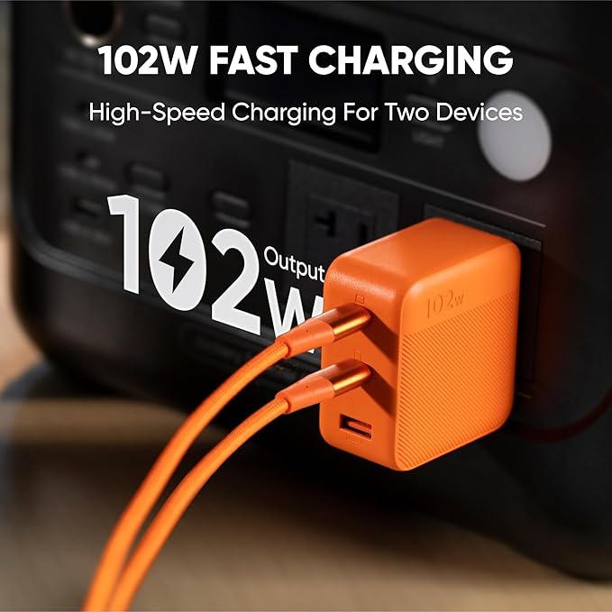 Jackery Portable Power Station Explorer 300 and 102W Fast Charger, 293Wh Backup Lithium Battery, Solar Generator for Outdoors Camping Travel Hunting Blackout (Solar Panel Optional)