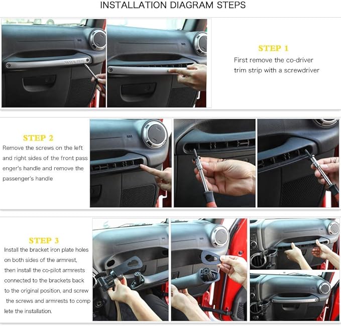 Hooke Road Multi-Function Drink Cup Phone Holder, Bolt-on Stand Bracket Organizer for 2011-2018 Jeep Wrangler JK Rubicon Sahara Sport 2/4 Doors