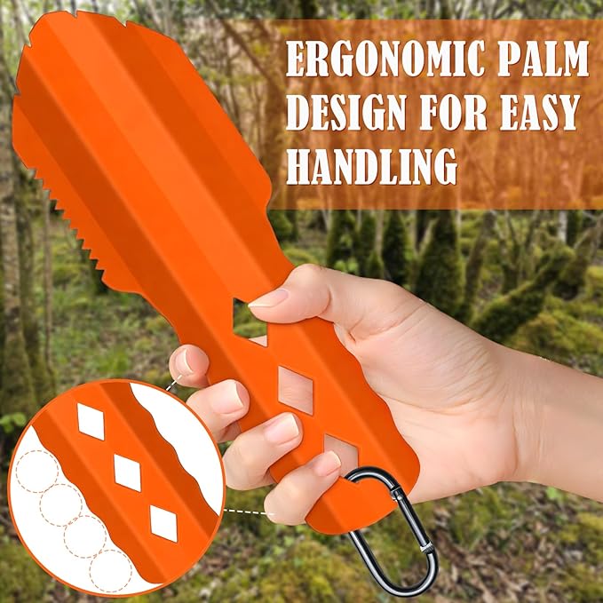 Camping Shovel Set, 3-in-1 Ultra-Light Aluminum Mini Shovel & 18.5'' Folding High Carbon Steel Shovel Ideal for Gardening, Hiking, Camping, Backpacking, Survival, and Emergency scenarios