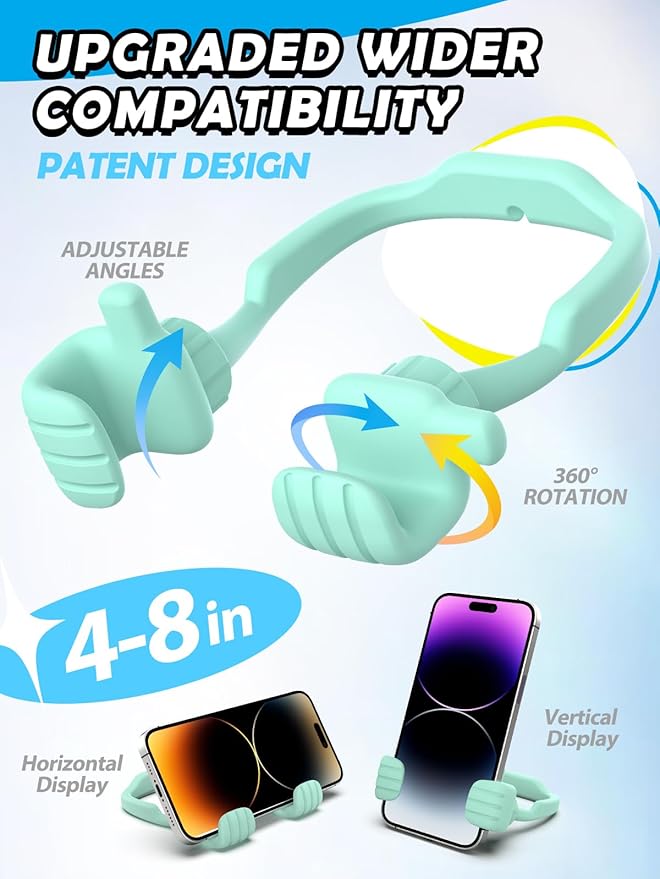 Valentines Day Gifts for Men Women Teens Kids: Thumbs Up Lazy Phone Stand Holder for Desk Funny Gadgets Teenage Boys Girls Dad Father Mother Mom Husband Wife Adults Who Have Everything