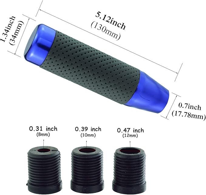 Abfer Weighted Shift Knob Short Stick Gear Shifter Adapter Leather Shift Knobs for Most Automatic Manual Vehicle Trucks,Blue