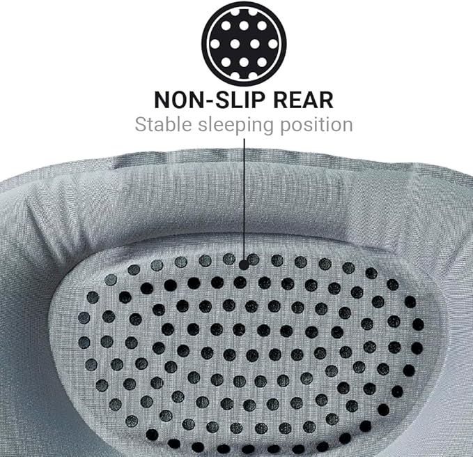 Go Travel Compact Snoozzzer, Comfortable Travel Pillow for Uninterrupted Sleep, Inflatable Neck Pillow for Airplane, Bus, Car, and Train, Travel Essentials, Black