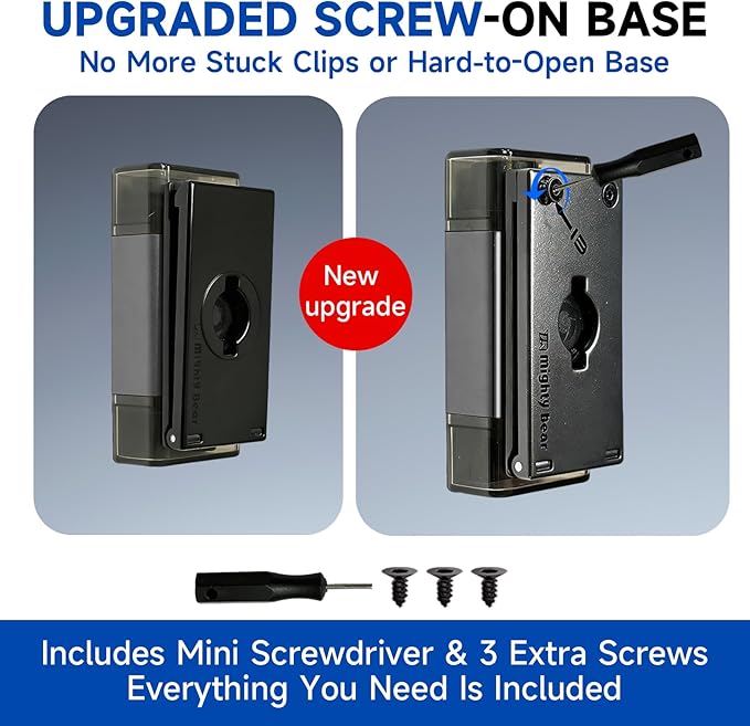 MightY Bear Window Breaker Seatbelt Cutter, 2-in-1 Car Emergency Tool, Underwater Glass Breaker for Traffic Accidents and Family Rescue - 2 Pack Gray