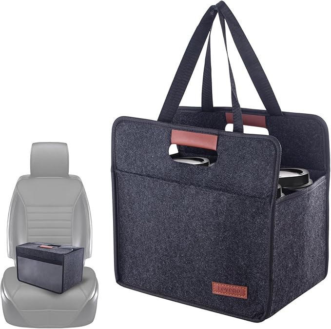 6 Cup Drink Carrier with Handle, Reusable Insulated Drink Caddy Drink Holder for Car, Folding Portable Coffee Cup Holder Bag for Travel and Delivery