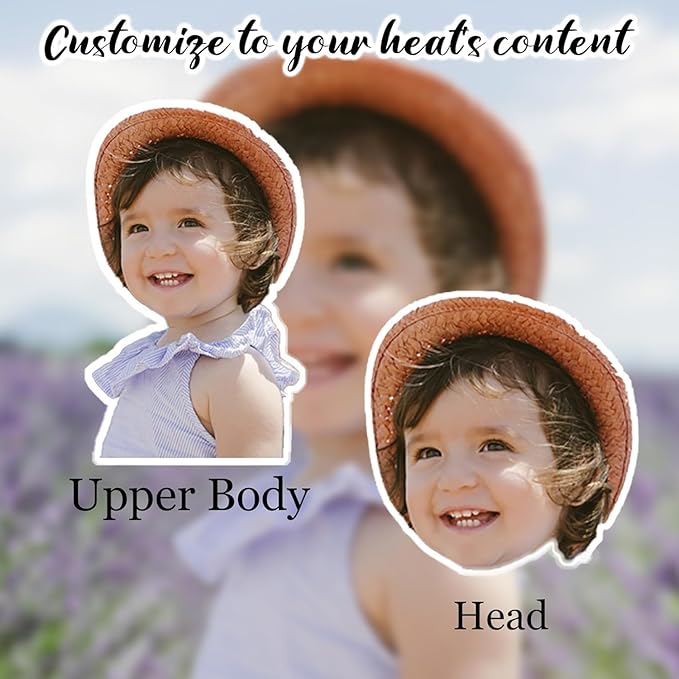 10/20/50/100Pcs Custom Air Fresheners with Picture Photo Logo - Personalized Double Sided Photo Air Freshener Personalized Gifts for Valentine's Day Birthday Anniversary(10pcs-Crop)