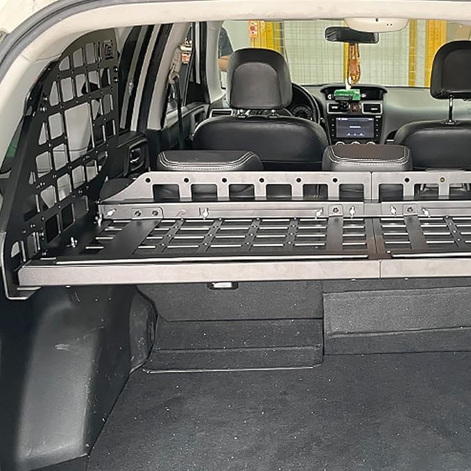 HIGH FLYING for Subaru Forester 14-18 Car Accessories Modular Storage Molle Panels System Trunk Shelf Luggage Storage Carrier Trunk Organizer Aluminum (Trunk Shelf with Manual Tailgate)