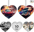 10/50/100Pcs Custom Logo Car Air Fresheners Bulk, Wholesale Personalized Double-Sided Car Air Fresheners with Photo/Text/Business Logo, Suitable for Truck and Car Drivers (10-Heart Shape)