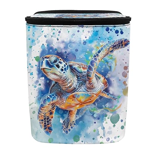 Watercolor Sea Turtle Car Garbage Can Organizers Storage Bag Bin Fit Most Vehicle Car Waste Basket Automobile Trash Bin Auto Accessories