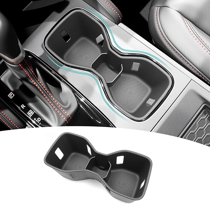 Cup Holder Organizer Compatible with 2022-2025 Nissan Frontier S SV Pro-X Pro-4X SL Accessories, Noise-Free Water & Dust Proof Silicone Insert Console Drink Holder for 22-25 Frontier Accessories