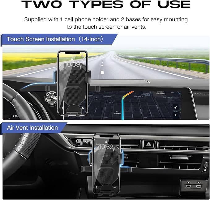 Car Phone Holder for Lexus RX 2023-2025 Accessories,Adjustable GPS RX Phone Mount for 14-inch Screen,Hands-Free Ultra Stable Phone Stand for All Phones