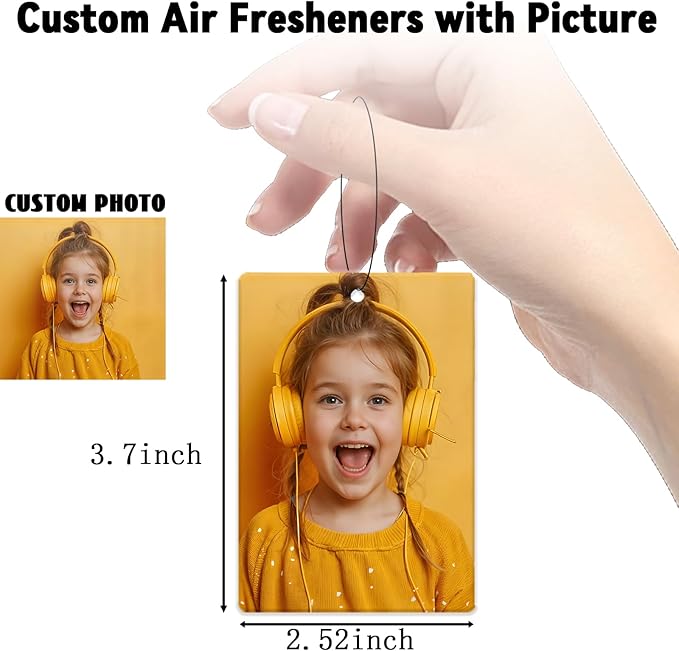 10/50/100Pcs Custom Logo Bulk Car Air Fresheners, Wholesale Custom Double-Sided Car Air Fresheners with Photo Text Logo, Suitable for Truck and Car Drivers, as Well as Business Logos (10 Rectangle)