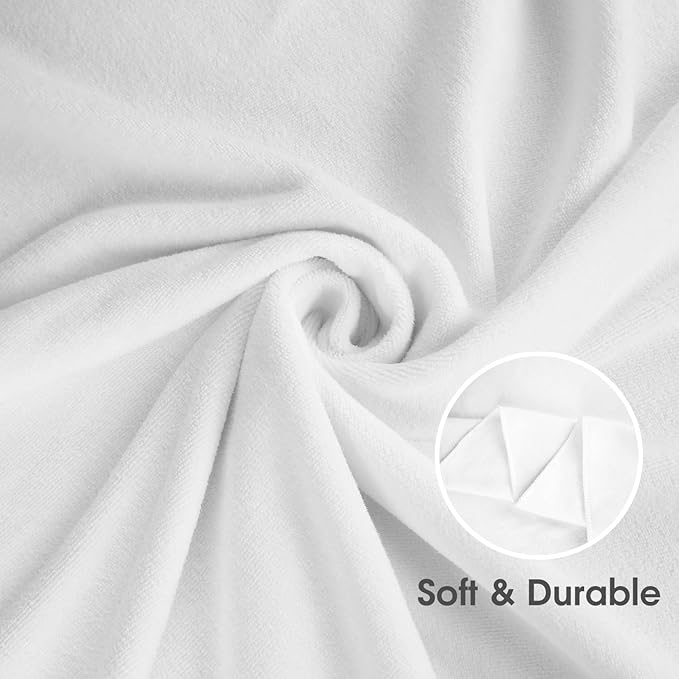 JML Microfiber Bath Towels for Adult, Large Bathroom Towel Set of 2, Oversized, Soft, Super Absorbent Fast Drying for Shower Sauna Swimming Hair Wrap, Beach, Sport, Fitness, Yoga, 30" x 60" (White)