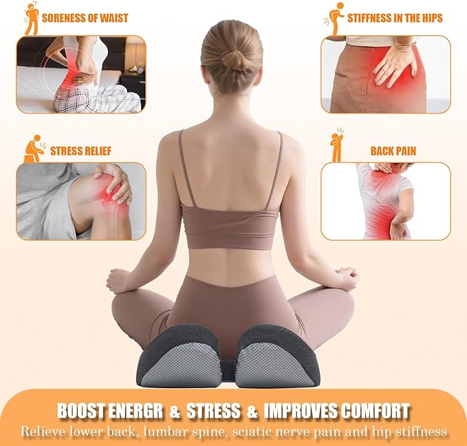 CXC Gel Seat Cushion for Long Sitting – Breathable Honeycomb Gel Cushion for Office Chair & Car Seat, Non-Slip Support for Daily Use