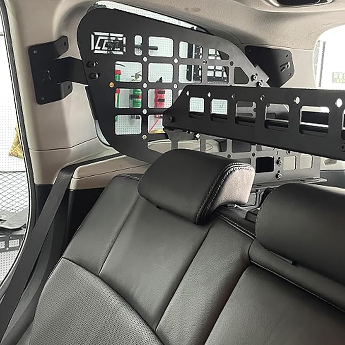 HIGH FLYING for Subaru Forester 14-18 Car Accessories Modular Storage Molle Panels System Trunk Shelf Luggage Storage Carrier Trunk Organizer Aluminum (Side Panels+Shelf with Power Tailgate)