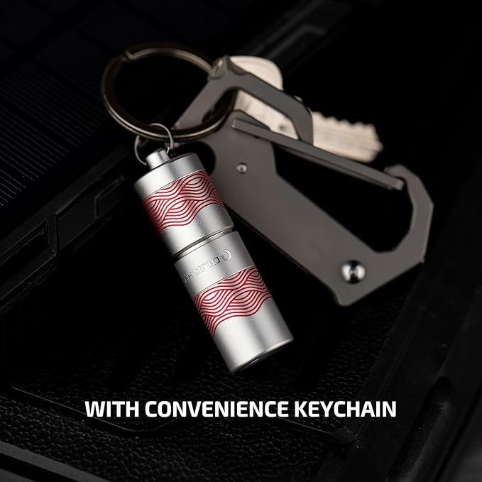 OLIGHT I1R 2 Pro Eos 180 Lumens EDC Rechargeable Keychain Flashlight, Powered by Built-in Rechargeable Battery with Type-C USB Cable, Slim Mini Handheld Light for Everyday Carry (Silver-Flow)