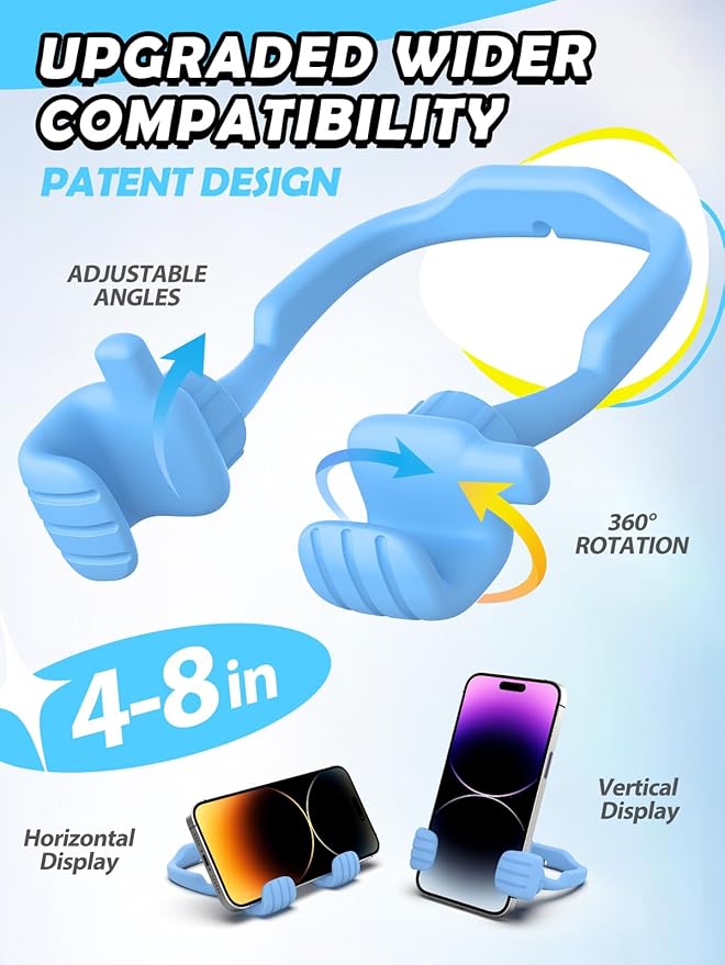 Valentines Day Gifts for Teen Boys Girls Kids: Thumbs Up Lazy Phone Stand Holder Gift for Men Women Adults Funny Gadgets Teenage Dad Father Mom Husband Wife Who Have Everything Cute Things