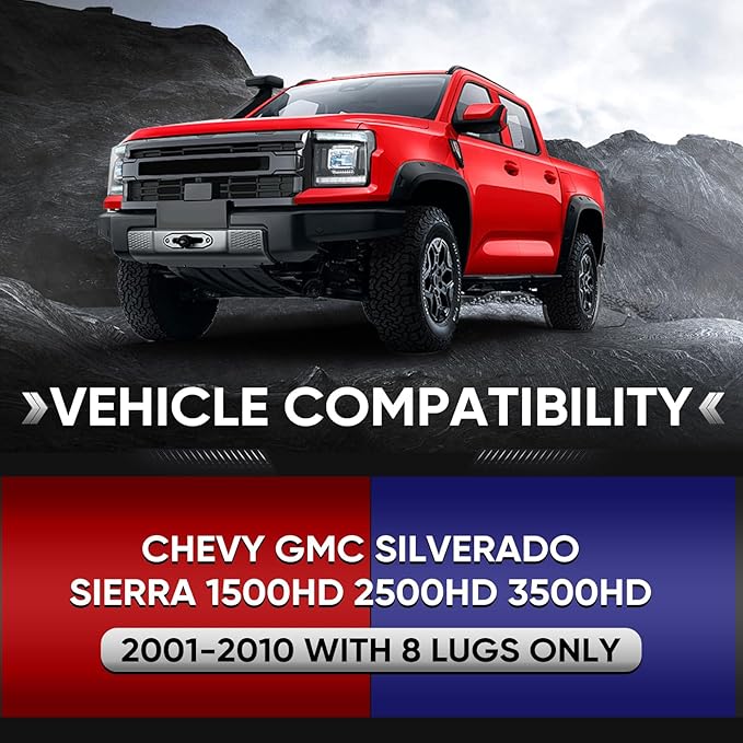 1-3 Inch Lift Leveling Kit - Lift Suspension Kit Compatible with 2001-2010 Silverado GMC Sierra 1500HD 2500 2500HD 3500 3500HD 2WD 4WD 8 Lug