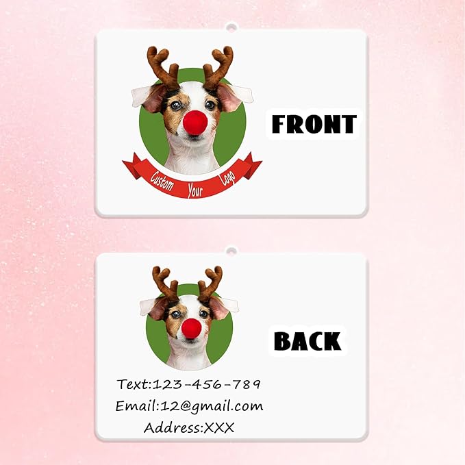 10/50/100Pcs Custom Logo Bulk Car Air Fresheners, Wholesale Custom Car Air Fresheners with Photo/Text/Logo, Suitable for Truck and Car Drivers, as Well as Business Logos(10 Horizontal)