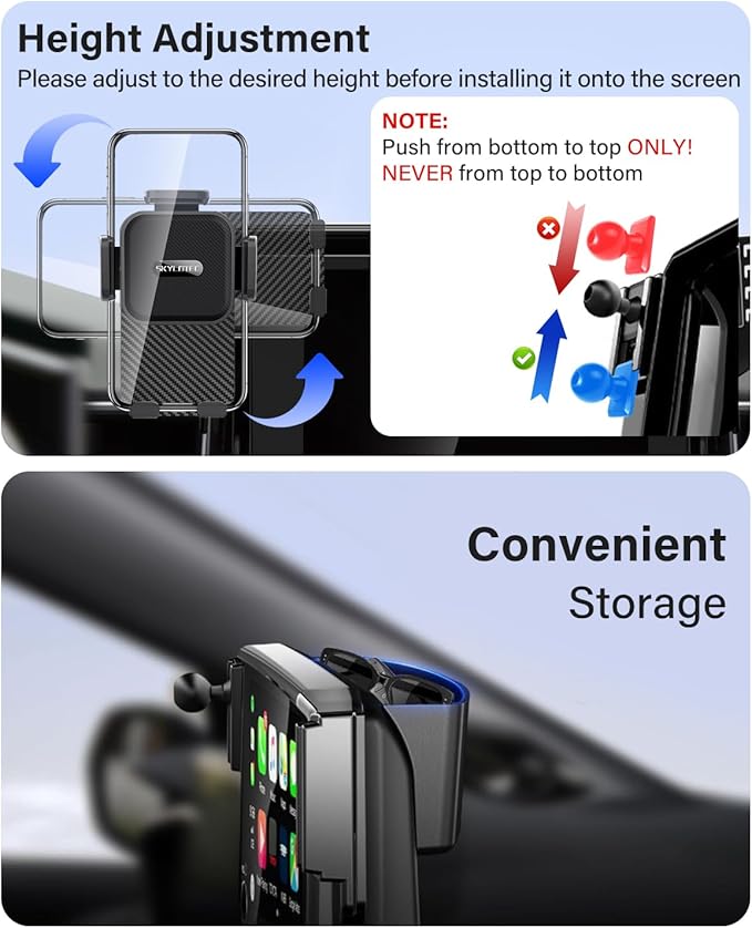 SKYLOTEC Car Phone Holder for BMW X5 X6 2024 2025 2026/X7 2023 2024 2025 2026 Accessories 14.9-Inch Screen Fixed Clip, Automobile Cradles Phone Mount, Cell Phone Base Not Block Air Vent