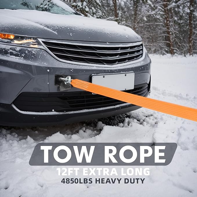 Car Emergency Kit with Portable Air Compressor, First Aid Kit, Jumper Cables, Roadside Safety Emergency Tool Kit for Women, Men, Teen