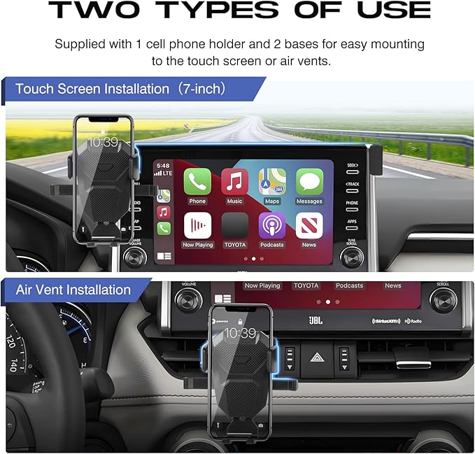 Car Phone Holder for 2019-2025 Toyota RAV4 Accessories,Adjustable GPS RAV4 Phone Mount for 7/8-inch Screen,Hands-Free Ultra Stable RAV4 Air Vent Phone Stand