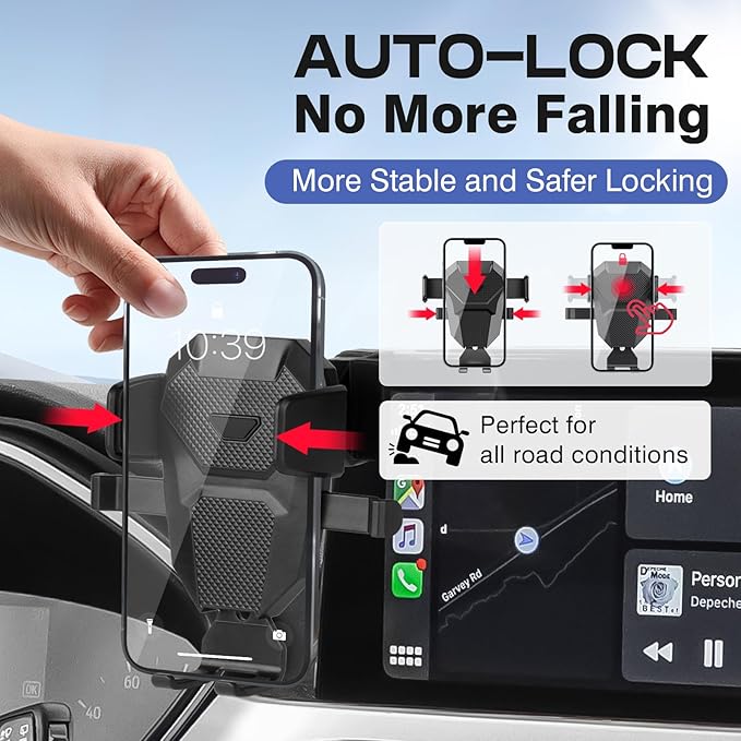 Car Phone Holder for 2020-2025 Ford Escape Accessories,Adjustable Explorer Phone Mount for 8-inch Screen,Hands-Free Ultra Stable Phone Stand